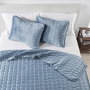 Velvet Box-Stitched Quilt Set - Vivica Collection by Great Bay Home