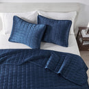 Velvet Box-Stitched Quilt Set - Vivica Collection by Great Bay Home