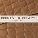 Velvet Box-Stitched Quilt Set - Vivica Collection by Great Bay Home