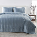 Velvet Box-Stitched Quilt Set - Vivica Collection by Great Bay Home