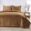 Velvet Box-Stitched Quilt Set - Vivica Collection by Great Bay Home