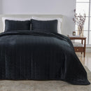 Velvet Box-Stitched Quilt Set - Vivica Collection by Great Bay Home
