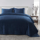 Velvet Box-Stitched Quilt Set - Vivica Collection by Great Bay Home
