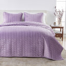 Velvet Box-Stitched Quilt Set - Vivica Collection by Great Bay Home