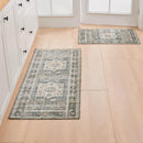 Medallion Machine Washable Accent Area Rug & Runner 2 Pack - Nava Collection by Great Bay Home
