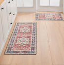 Medallion Machine Washable Accent Area Rug & Runner 2 Pack - Nava Collection by Great Bay Home