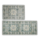 Medallion Machine Washable Accent Area Rug & Runner 2 Pack - Nava Collection by Great Bay Home