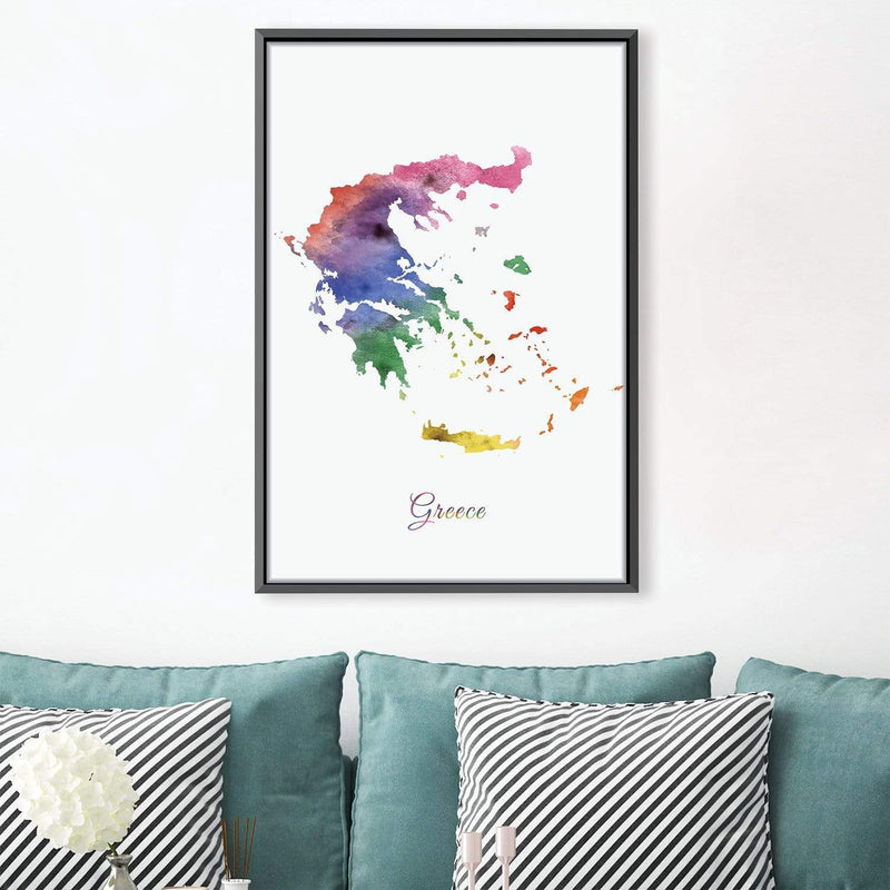 Greece Rainbow Canvas