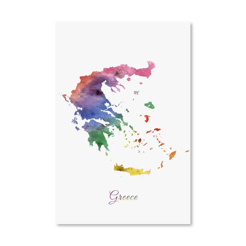 Greece Rainbow Canvas