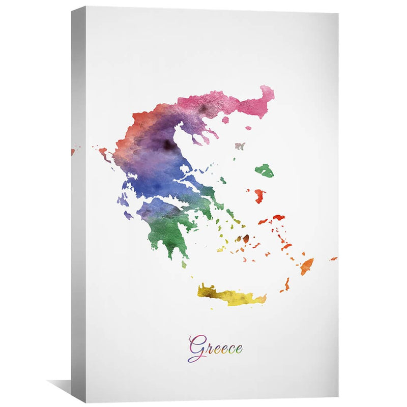 Greece Rainbow Canvas