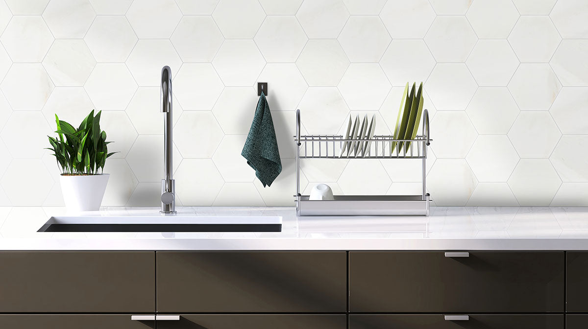 MSI Greecian White 8" Hexagon Polished, photo 10 of 10
