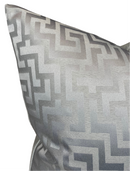 Greek Key Pillow Cover in Silver