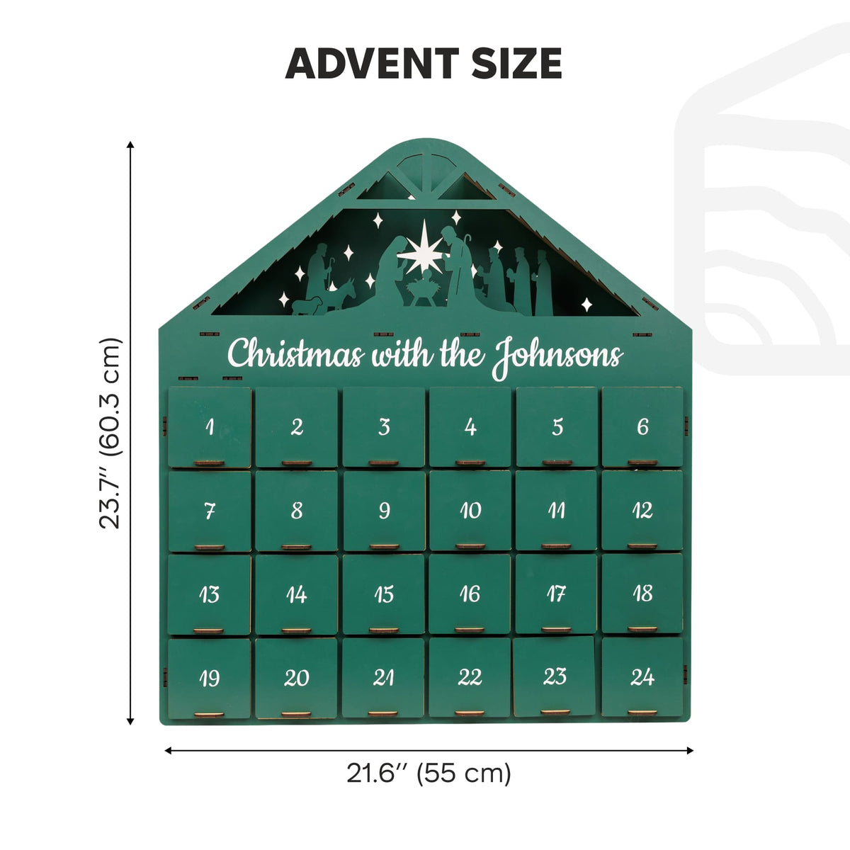 Christmas Advent Calendar - Green, photo 11 of 12