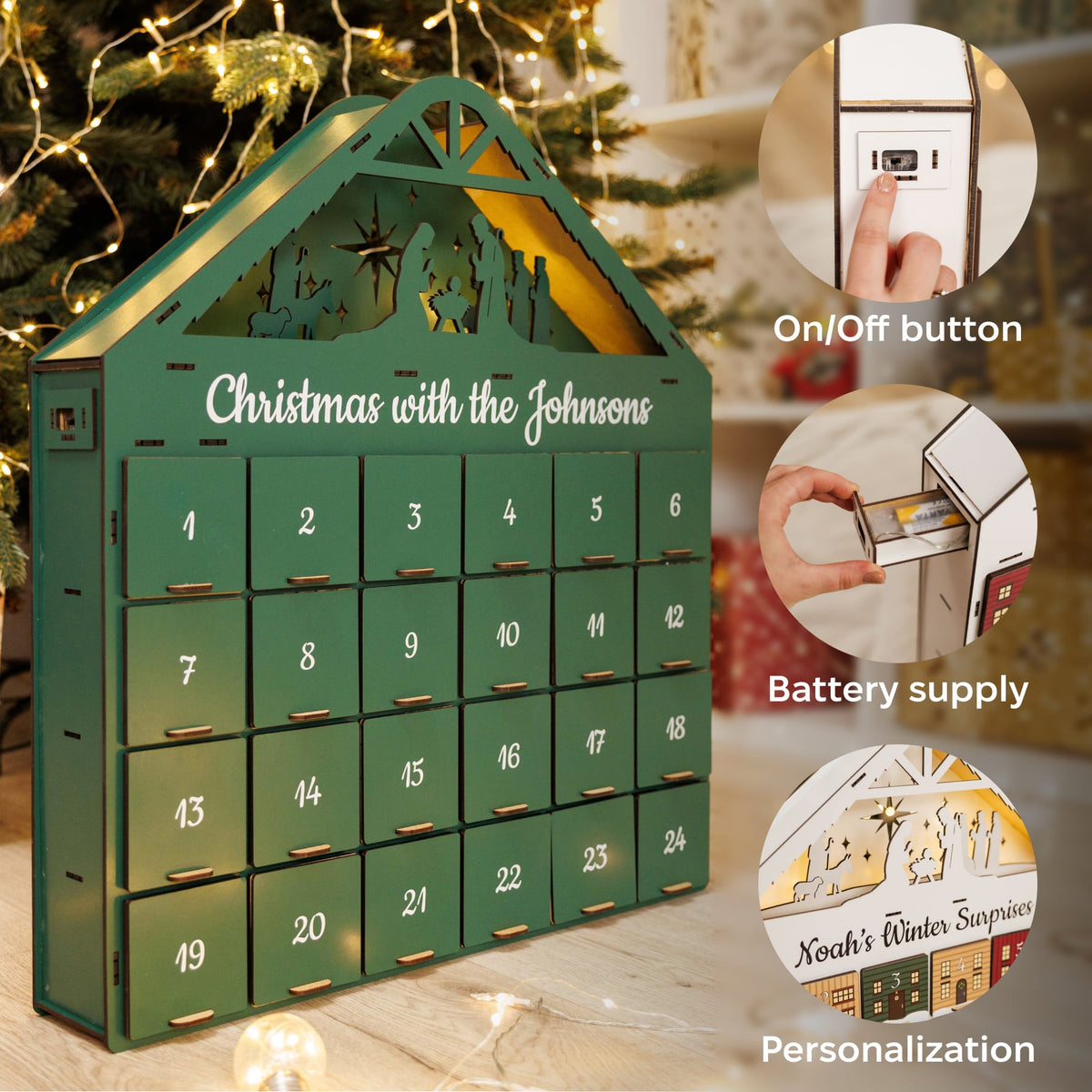 Christmas Advent Calendar - Green, photo 12 of 12