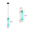 GobekUsa Green Glass Nordic Pendant Light E27 Suspension Fixture for Living and Bedroom