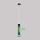 GobekUsa Green Glass Nordic Pendant Light E27 Suspension Fixture for Living and Bedroom