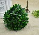 Green and autumn leaf vine wreath garland living room decor by Decorbites