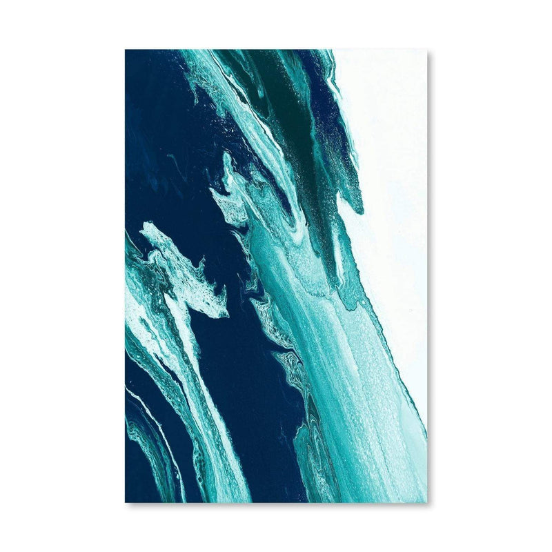 Green And Blue Wave Canvas