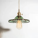 GobekUsa Copper Base Glass Pendant Light with Switch, Braided Wire - Nordic Style for Home & Restaurant Décor