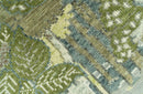 Green And Gray Nature Jungle Hand Knotted Custom Made wool area rug