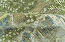 Green And Gray Nature Jungle Hand Knotted Custom Made wool area rug