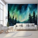 GobekUsa Green Mountain Tapestry Forest Aurora Series Customizable Hanging Cloth