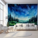 GobekUsa Green Mountain Tapestry Forest Aurora Series Customizable Hanging Cloth