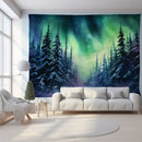 GobekUsa Green Mountain Tapestry Forest Aurora Series Customizable Hanging Cloth
