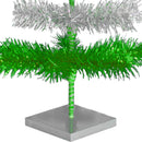 Green & Silver Layered Tinsel Christmas Tree