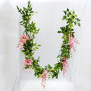 Green and white artificial flowers garden wedding arch decor by Decorbites
