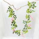 Green and white artificial flowers garden wedding arch decor by Decorbites