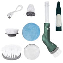 Green and white electric spin cleaner – kitchen floor scrub brush by Decorbites