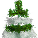 Green & White Layered Tinsel Christmas Tree