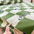 GobekUsa Cartoon Printed Cotton Bedspread | Queen King | Durable Coarse Cloth | All Seasons