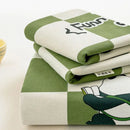 GobekUsa Cartoon Printed Cotton Bedspread | Queen King | Durable Coarse Cloth | All Seasons
