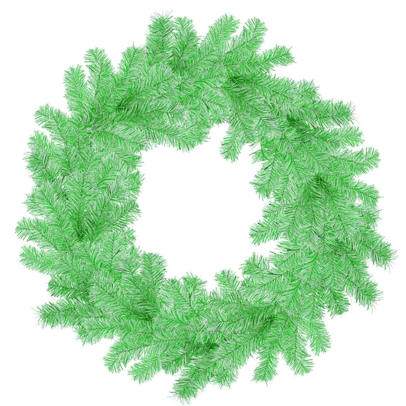 Green and White Tinsel Christmas Wreaths
