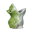 Green and yellow ceramic cute frog succulent flower pot garden decor by Decorbites