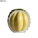 Green and yellow durian ceramic vase set for living room decor by Decorbites