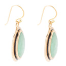 Green Aventurine Golden Drop Earrings