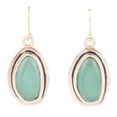 Green Aventurine Golden Drop Earrings