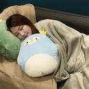 GobekUsa Cartoon Animal Throw Pillow Blanket: Two-in-one Multi-functional Home Office Summer Blanket