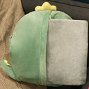 GobekUsa Cartoon Animal Throw Pillow Blanket: Two-in-one Multi-functional Home Office Summer Blanket