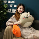 GobekUsa Cartoon Animal Throw Pillow Blanket: Two-in-one Multi-functional Home Office Summer Blanket