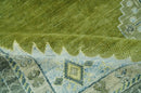 Green, Blue and Gray Hand Knotted Traditional Heriz 8x10 wool area rug by The Rug Decor