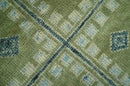 Green, Blue and Gray Hand Knotted Traditional Heriz 8x10 wool area rug by The Rug Decor