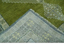 Green, Blue and Gray Hand Knotted Traditional Heriz 8x10 wool area rug by The Rug Decor