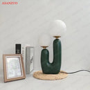 GobekUsa Double Frosted Glass Ball Table Lamp for Bedroom & Living Room Lighting
