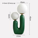 GobekUsa Double Frosted Glass Ball Table Lamp for Bedroom & Living Room Lighting