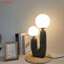 GobekUsa Double Frosted Glass Ball Table Lamp for Bedroom & Living Room Lighting