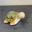 Green ceramic turtle statue desk decoration bedroom trinket dish by Decorbites